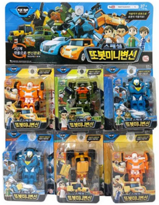 또봇 스페셜 미니 변신 로봇장난감 6종 세트, 혼합색상, 1세트