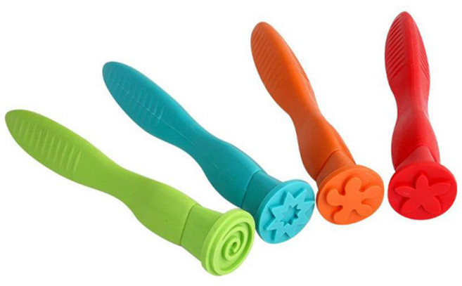 캐스비 아트스쿨 스틱스템프 4종 세트, 혼합색상, 1세트