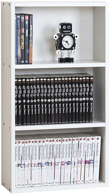 모던 D170 슬림 책장 400, 크림화이트, 3단