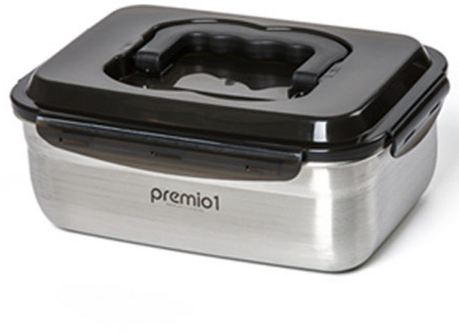 키친아트 스텐304 프리미오1 전해 무연마 김치통 미니, 1.3L, 1개