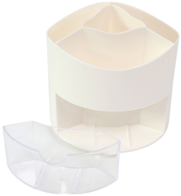 모닝글로리 10000 비움 회전식 펜꽂이, 화이트, 1개