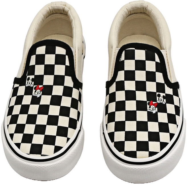 슈라모드 디즈니 아동용 CH 미키마우스 체크 키즈 슬립온