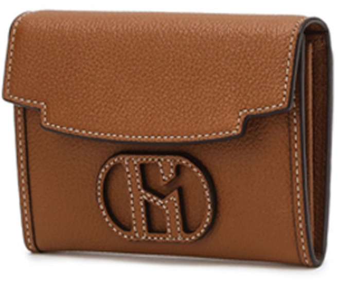 헤지스 H20 H패치 소가죽 플랩 카드지갑