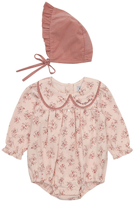 타티네쇼콜라 아동용 GG 로즈 플라워 슈트 세트