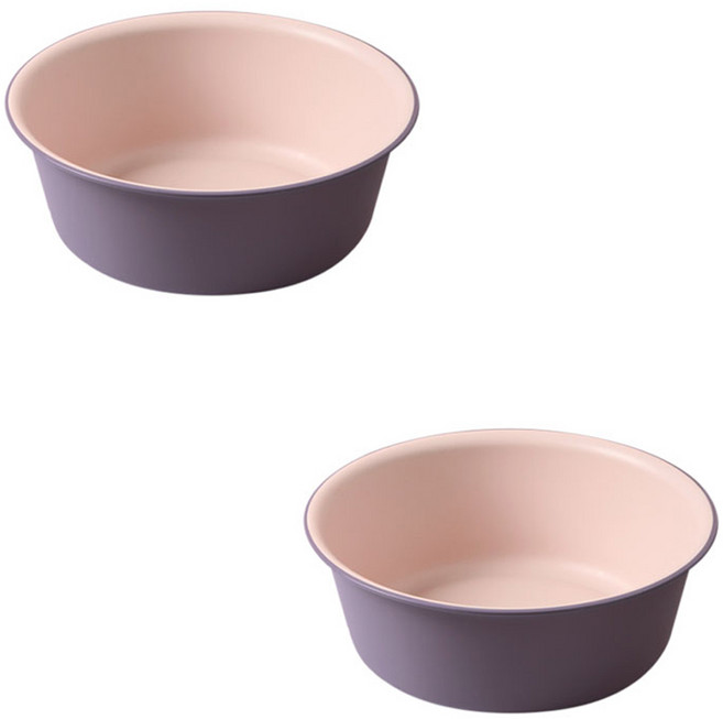 더자카 투톤 플라스틱 다용도 대야 L, 퍼플, 2개