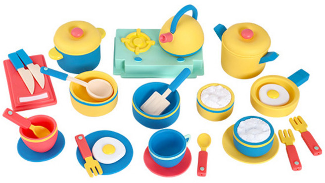 캐스비 플레이 뉴말랑하트 주방놀이 세트, 파스텔, 1개