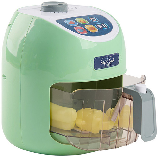 캐스비 플레이 리틀맘그린 에어프라이기 주방놀이 세트, 혼합색상, 1개