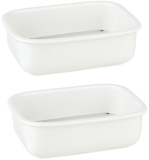 플라라 하이 세라믹 밧드 소, 화이트, 2개