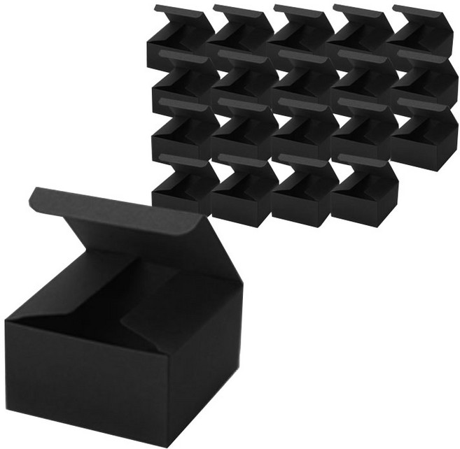 무지 선물상자 1호 8 x 8 x 4.5cm, 블랙, 20개