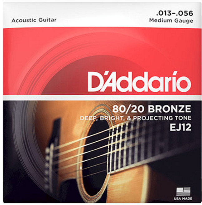 다다리오 어쿠스틱 기타 스트링, 1개, EJ12