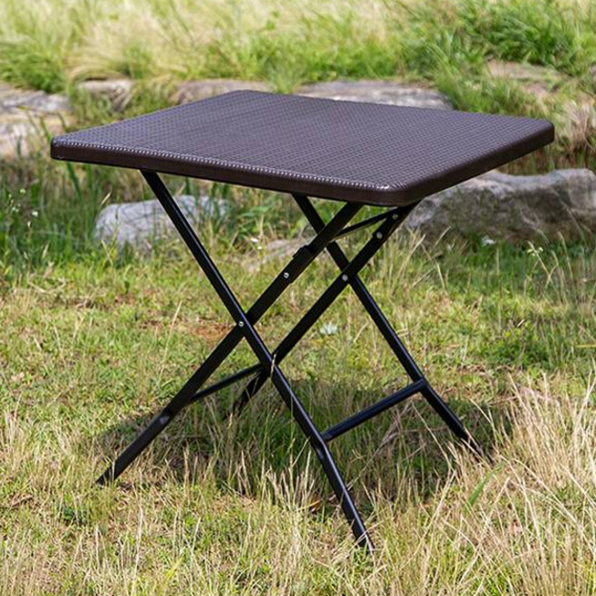 호르투스가든 라탄 디자인 브로몰딩 접이식 사각 테이블 80 NAK-78, 브라운