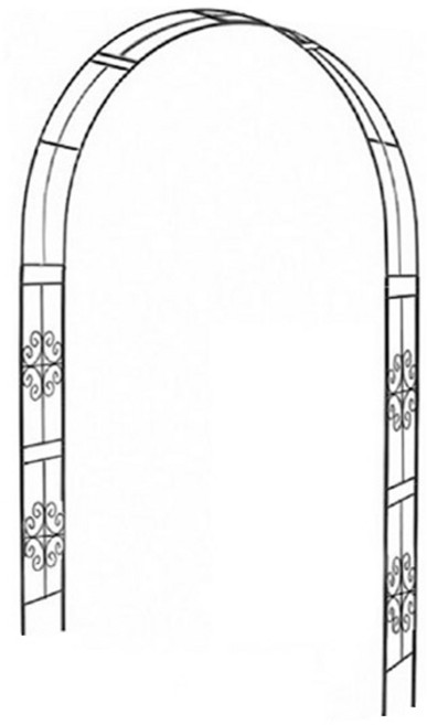 HorTus Garden 復古鐵製花園拱門 N70, 黑色