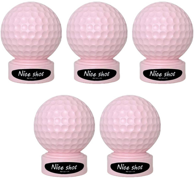 리빙패밀리 심플 골프공 저금통, 5개, 핑크