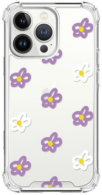 디자인플러스 플라워 하드 젤리 휴대폰 케이스