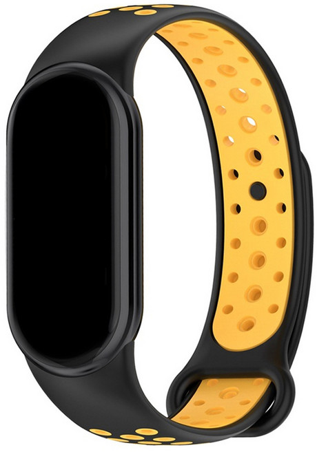 스페이스쉴드 스포티 실리콘 스트랩, 블랙옐로우, 1개