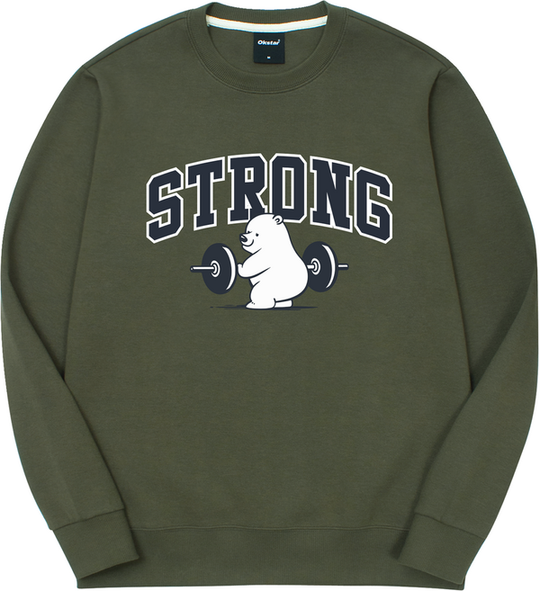 옥스타 남녀공용 스트롱 곰돌이 특양면 맨투맨 4SSP024