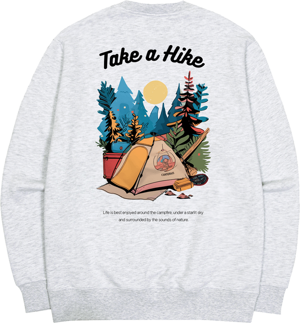 옥스타 남녀공용 달빛 하이킹 특양면 맨투맨 4SSP019