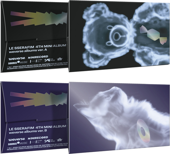 hybe LE SSERAFIM 第4張迷你專輯 CRAZY Weverse Albums Ver. 隨機出貨, 1KIT