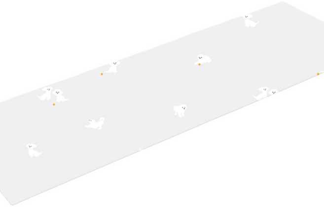 퍼핑 반려동물 폴딩타입 견종디자인 매트 1단, 말티즈, 1개