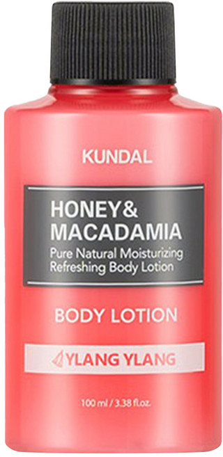 KUNDAL 昆黛爾 蜂蜜&澳洲堅果保濕潤膚乳 依蘭香, 100ml, 1瓶