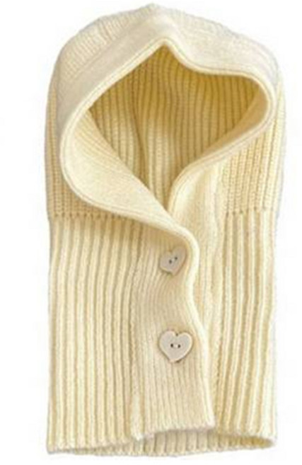 아동용 하트 넥워머 모자