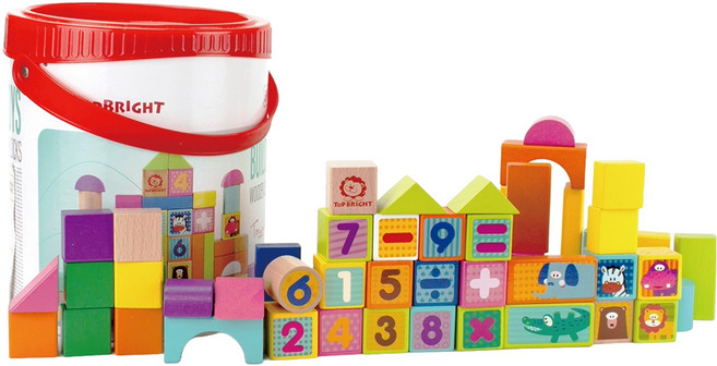 탑브라이트 123 동물 블록 50p, 혼합색상, 1개