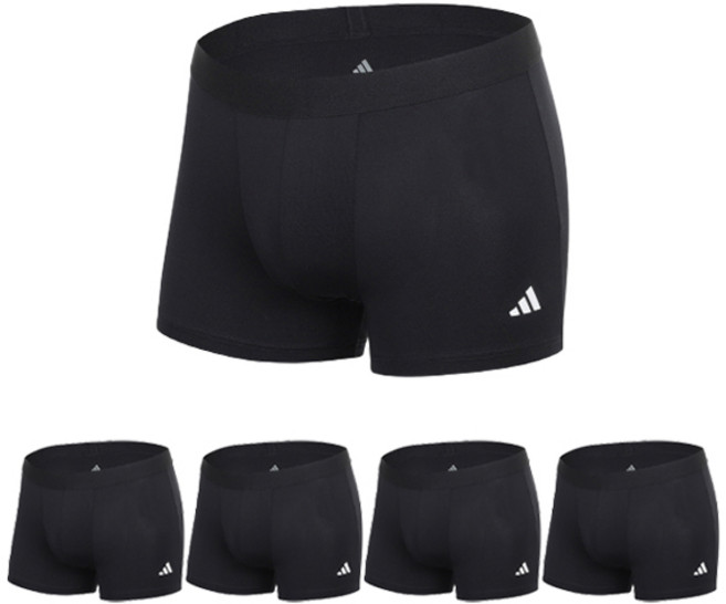 아디다스 뉴로고 남성용 블랙패키지 드로즈 팬티 5종 세트