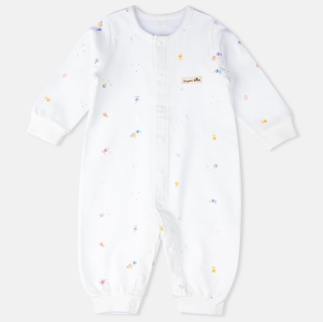 오가닉붐 유아용 뱀띠 양면 우주복