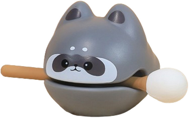 탑피아 귀여운 동물 목탁, 무압력C 라쿤, 1개
