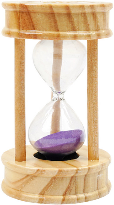 포포팬시 타이밍 원목 모래시계 3분, 퍼플, 1개