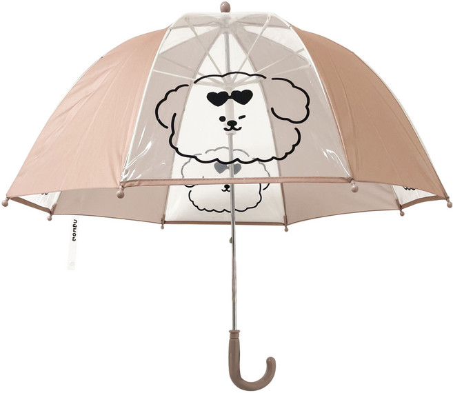 유비맘 아동용 돔형 반자동 투명 우산