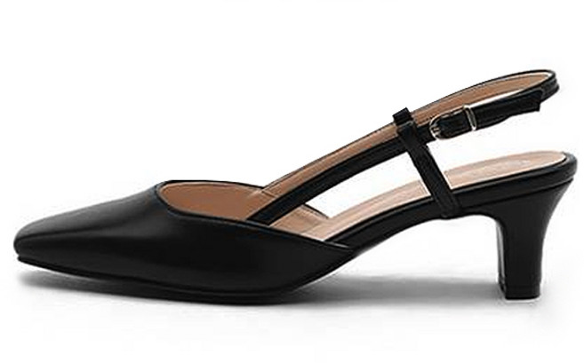 사뿐 여성용 이로베 스퀘어 슬링백힐 5cm