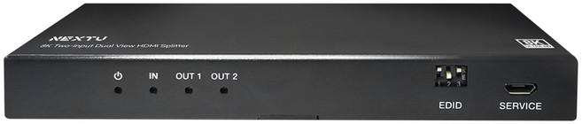 넥스트유 HDMI2.1 1x2 스플리터 with 오디오 OPT & AUX, 1개