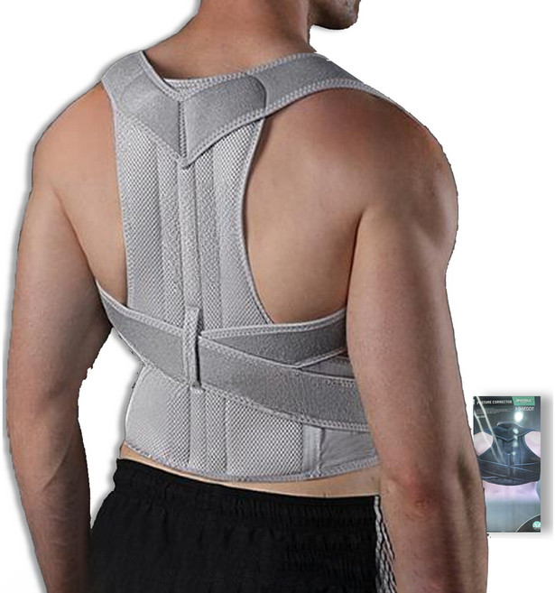 징바 배곧인터내셔널 헬스 등 허리 어깨 서포트 밴드, 그레이, 1개