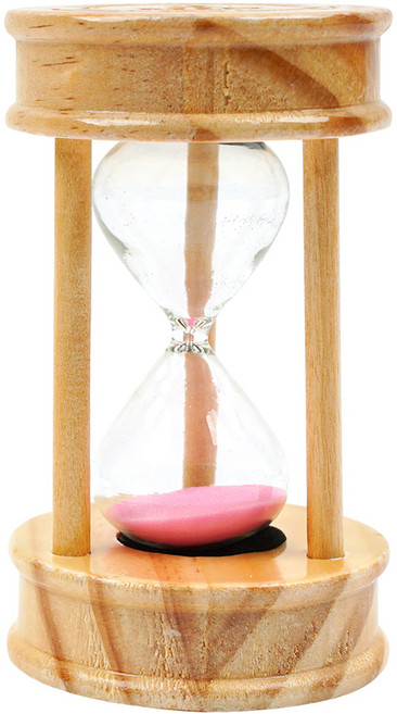 포포팬시 타이밍 원목 모래시계 3분, 핑크, 1개