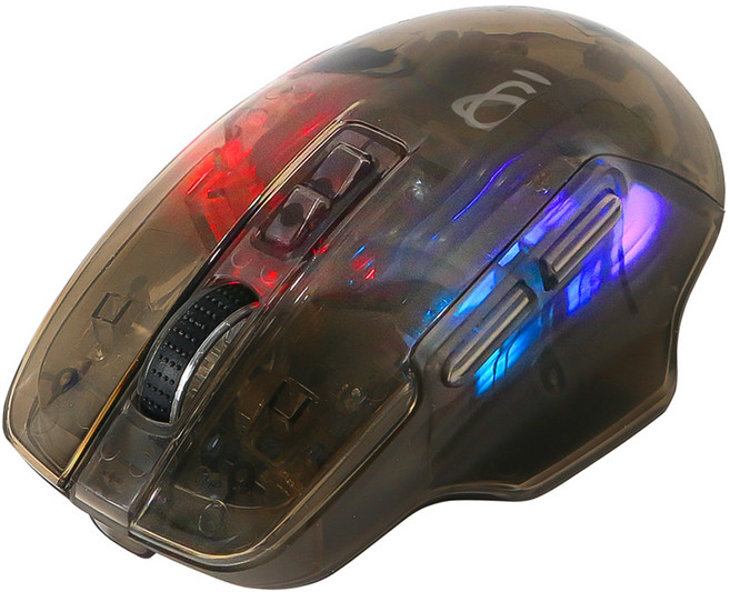 지클릭커 슈퍼히어로 아쿠아푸딩 투명 블루투스 무선 마우스, spg10, 블랙