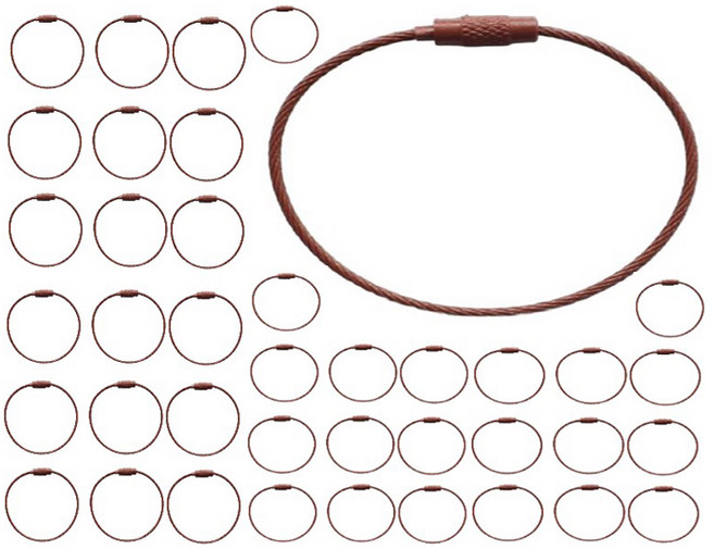 마다꾸미 고리 와이어링 40p, 카멜브라운(와이어링), 1세트