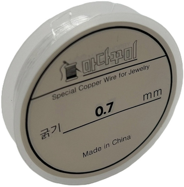 마다꾸미 비즈 공예 DIY 만들기 재료 우레탄줄 0.7mm, 투명, 1개