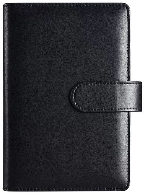 마다꾸미 현금 챌린지 A6 다이어리 바인더 6공, 블랙, 1개