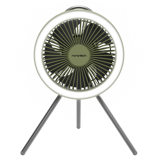 로랜텍 트래블 캠핑 저소음 무드등 무선 선풍기, TR-22, 카키