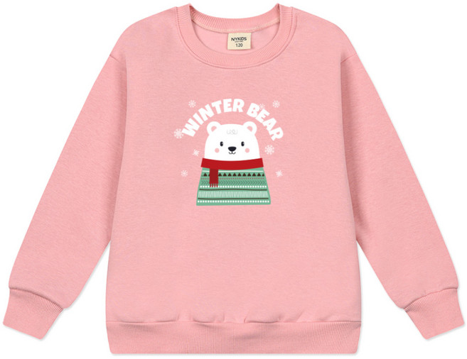 뉴욕꼬맹이 아동용 기모 맨투맨 티셔츠 W256