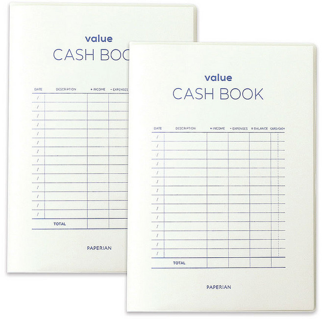 페이퍼리안 밸류 캐시북, 화이트, 2개