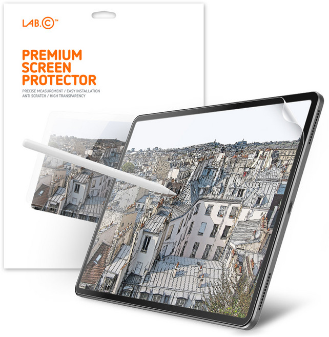 랩씨 저반사 지문방지 종이질감 하드 스케치 액정보호필름 세트, 1개