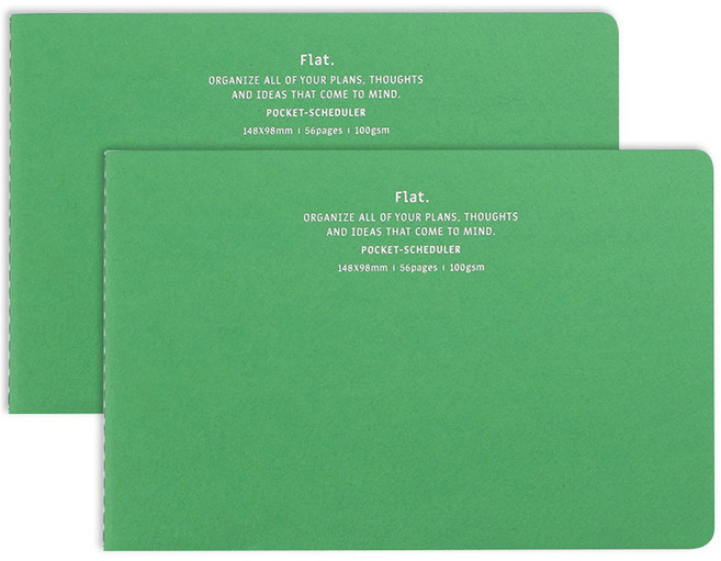 페이퍼리안 플랫 포켓 6개월 스케줄러 만년형 2p 세트, 클로버, 1개