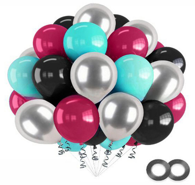 만들하비 컨페티 풍선 세트, 메탈 로즈레드, 1세트