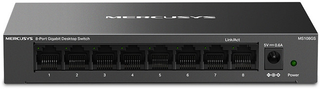 MERCUSYS 水星網路 8埠全千兆桌上型交換器, MS108GS, 1個