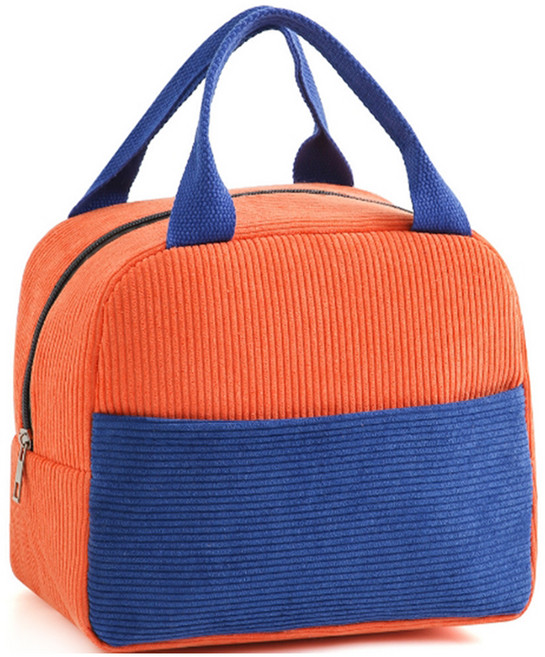 데이소이 배색 포인트 런치백, 오렌지, 1개