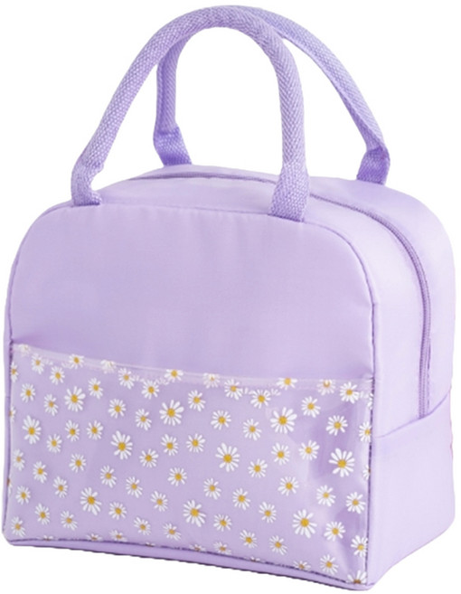 데이소이 플라워 블라썸 보냉 런치백, NO 03 퍼플, 1개
