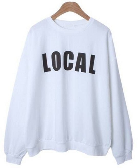 린다샵 여성용 크렌토 라운드넥 로컬 프린팅 맨투맨 cpt15695k48