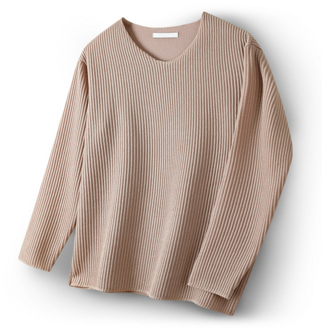 해리슨 HA-1016 코듀로이 트임 긴팔 니트 티셔츠 NAT1008